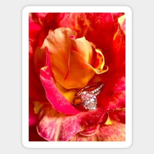 Rings and Roses Sticker